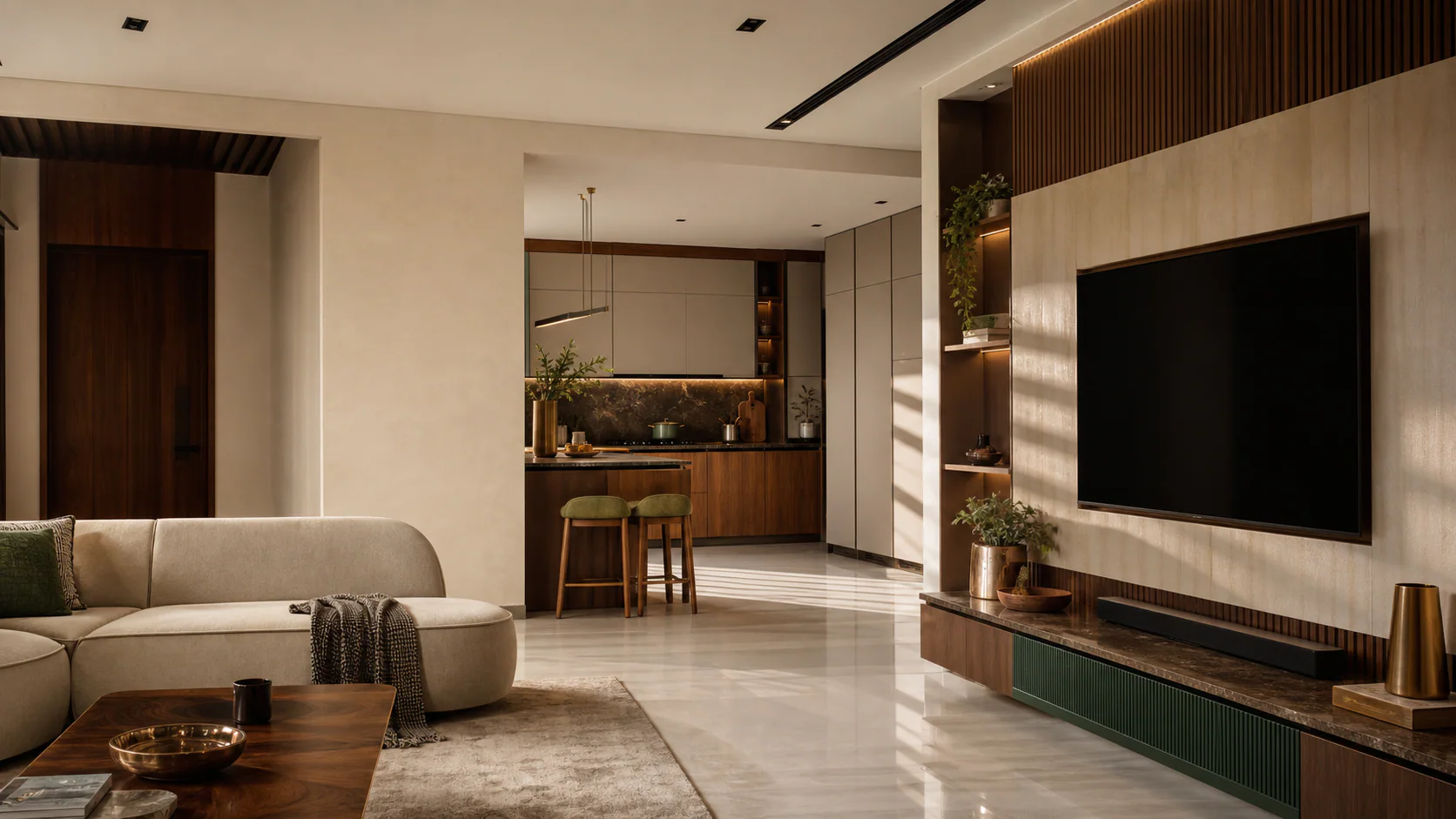 The living collection, an illustrative interior design
