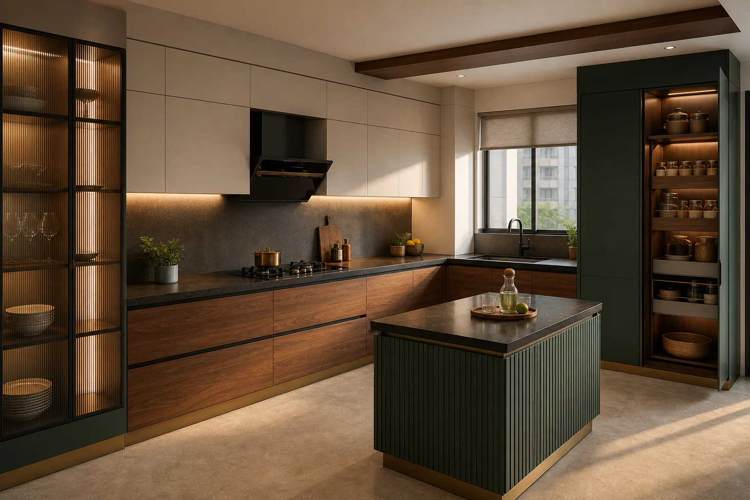 Illustrative kitchen design visual, not a completed AlterCraft project