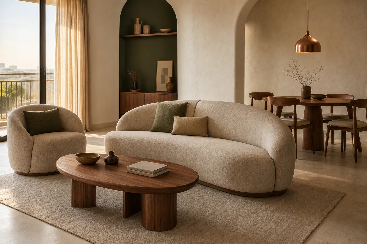 Living, beautifully. Illustrative design visual